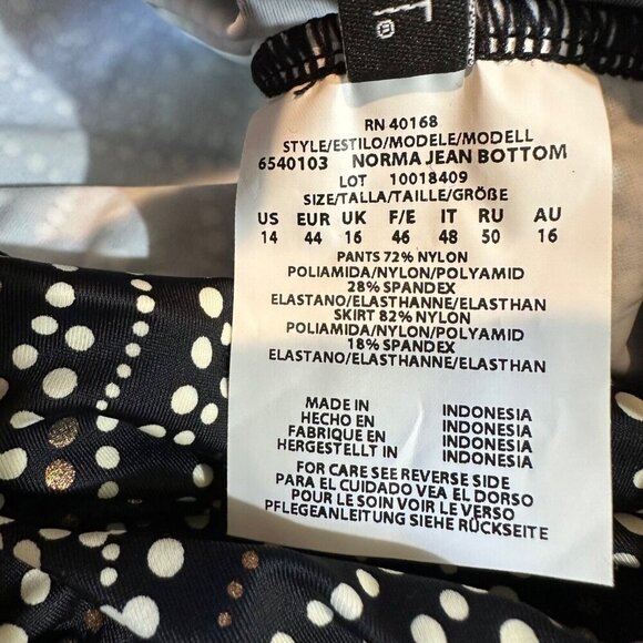 Miraclesuit Sz 14 Bronze Norma Jean Retro HiWaist Tummy Control Swim Bottom NWT - Picture 9 of 9